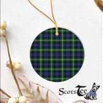 Plaid Christmas Ornaments Scottish Clan Baillie Modern Tartan Ornament,  ceramic ornament, personalized christmas ornaments, christmas tree ornaments, christmas door decorations, Plaid Ornament, Tartan Ceramic Ornament