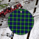 Plaid Christmas Ornaments Scottish Clan Bannerman Tartan Ornament,  ceramic ornament, personalized christmas ornaments, christmas tree ornaments, christmas door decorations, Plaid Ornament, Tartan Ceramic Ornament