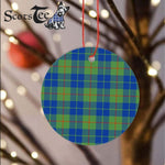 Plaid Christmas Ornaments Scottish Clan Barclay Hunting Ancient Tartan Ornament,  ceramic ornament, personalized christmas ornaments, christmas tree ornaments, christmas door decorations, Plaid Ornament, Tartan Ceramic Ornament