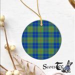 Plaid Christmas Ornaments Scottish Clan Barclay Hunting Ancient Tartan Ornament,  ceramic ornament, personalized christmas ornaments, christmas tree ornaments, christmas door decorations, Plaid Ornament, Tartan Ceramic Ornament