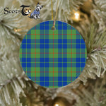 Plaid Christmas Ornaments Scottish Clan Barclay Hunting Ancient Tartan Ornament,  ceramic ornament, personalized christmas ornaments, christmas tree ornaments, christmas door decorations, Plaid Ornament, Tartan Ceramic Ornament