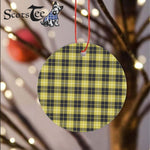 Plaid Christmas Ornaments Scottish Clan Barclay Tartan Ornament,  ceramic ornament, personalized christmas ornaments, christmas tree ornaments, christmas door decorations, Plaid Ornament, Tartan Ceramic Ornament