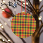 Plaid Christmas Ornaments Scottish Clan Baxter Tartan Ornament,  ceramic ornament, personalized christmas ornaments, christmas tree ornaments, christmas door decorations, Plaid Ornament, Tartan Ceramic Ornament