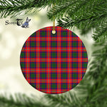 Plaid Christmas Ornaments Scottish Clan Belshes Tartan Ornament,  ceramic ornament, personalized christmas ornaments, christmas tree ornaments, christmas door decorations, Plaid Ornament, Tartan Ceramic Ornament