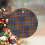 Plaid Christmas Ornaments Scottish Clan Bethune Tartan Ornament,  ceramic ornament, personalized christmas ornaments, christmas tree ornaments, christmas door decorations, Plaid Ornament, Tartan Ceramic Ornament