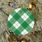 Plaid Christmas Ornaments Scottish Clan Bias Plaid Tartan Ornament,  ceramic ornament, personalized christmas ornaments, christmas tree ornaments, christmas door decorations, Plaid Ornament, Tartan Ceramic Ornament