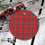Plaid Christmas Ornaments Scottish Clan Binning Tartan Ornament,  ceramic ornament, personalized christmas ornaments, christmas tree ornaments, christmas door decorations, Plaid Ornament, Tartan Ceramic Ornament