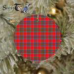 Plaid Christmas Ornaments Scottish Clan Binning Tartan Ornament,  ceramic ornament, personalized christmas ornaments, christmas tree ornaments, christmas door decorations, Plaid Ornament, Tartan Ceramic Ornament