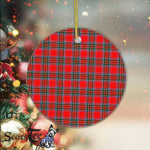 Plaid Christmas Ornaments Scottish Clan Binning Tartan Ornament,  ceramic ornament, personalized christmas ornaments, christmas tree ornaments, christmas door decorations, Plaid Ornament, Tartan Ceramic Ornament