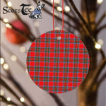 Plaid Christmas Ornaments Scottish Clan Binning Tartan Ornament,  ceramic ornament, personalized christmas ornaments, christmas tree ornaments, christmas door decorations, Plaid Ornament, Tartan Ceramic Ornament