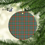 Plaid Christmas Ornaments Scottish Clan Bisset Tartan Ornament,  ceramic ornament, personalized christmas ornaments, christmas tree ornaments, christmas door decorations, Plaid Ornament, Tartan Ceramic Ornament