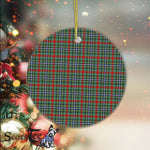 Plaid Christmas Ornaments Scottish Clan Bisset Tartan Ornament,  ceramic ornament, personalized christmas ornaments, christmas tree ornaments, christmas door decorations, Plaid Ornament, Tartan Ceramic Ornament