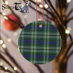 Plaid Christmas Ornaments Scottish Clan Blyth Tweeside District Tartan Ornament,  ceramic ornament, personalized christmas ornaments, christmas tree ornaments, christmas door decorations, Plaid Ornament, Tartan Ceramic Ornament
