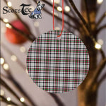 Plaid Christmas Ornaments Scottish Clan Borthwick Tartan Ornament,  ceramic ornament, personalized christmas ornaments, christmas tree ornaments, christmas door decorations, Plaid Ornament, Tartan Ceramic Ornament