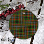 Plaid Christmas Ornaments Scottish Clan Brisbane Tartan Ornament,  ceramic ornament, personalized christmas ornaments, christmas tree ornaments, christmas door decorations, Plaid Ornament, Tartan Ceramic Ornament