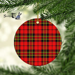 Plaid Christmas Ornaments Scottish Clan Brodie Modern Tartan Ornament,  ceramic ornament, personalized christmas ornaments, christmas tree ornaments, christmas door decorations, Plaid Ornament, Tartan Ceramic Ornament