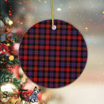 Plaid Christmas Ornaments Scottish Clan Broun Modern Tartan Ornament,  ceramic ornament, personalized christmas ornaments, christmas tree ornaments, christmas door decorations, Plaid Ornament, Tartan Ceramic Ornament