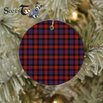 Plaid Christmas Ornaments Scottish Clan Broun Modern Tartan Ornament,  ceramic ornament, personalized christmas ornaments, christmas tree ornaments, christmas door decorations, Plaid Ornament, Tartan Ceramic Ornament