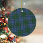 Plaid Christmas Ornaments Scottish Clan Broun Tartan Ornament,  ceramic ornament, personalized christmas ornaments, christmas tree ornaments, christmas door decorations, Plaid Ornament, Tartan Ceramic Ornament