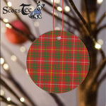 Plaid Christmas Ornaments Scottish Clan Bruce Modern Tartan Ornament,  ceramic ornament, personalized christmas ornaments, christmas tree ornaments, christmas door decorations, Plaid Ornament, Tartan Ceramic Ornament