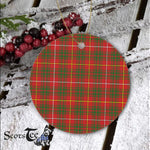 Plaid Christmas Ornaments Scottish Clan Bruce Modern Tartan Ornament,  ceramic ornament, personalized christmas ornaments, christmas tree ornaments, christmas door decorations, Plaid Ornament, Tartan Ceramic Ornament