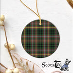 Plaid Christmas Ornaments Scottish Clan Buchanan Hunting Tartan Ornament,  ceramic ornament, personalized christmas ornaments, christmas tree ornaments, christmas door decorations, Plaid Ornament, Tartan Ceramic Ornament