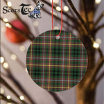 Plaid Christmas Ornaments Scottish Clan Buchanan Hunting Tartan Ornament,  ceramic ornament, personalized christmas ornaments, christmas tree ornaments, christmas door decorations, Plaid Ornament, Tartan Ceramic Ornament