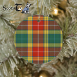 Plaid Christmas Ornaments Scottish Clan Buchanan Old Sett Tartan Ornament,  ceramic ornament, personalized christmas ornaments, christmas tree ornaments, christmas door decorations, Plaid Ornament, Tartan Ceramic Ornament