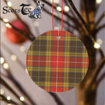 Plaid Christmas Ornaments Scottish Clan Buchanan Old Sett Weathered Tartan Ornament,  ceramic ornament, personalized christmas ornaments, christmas tree ornaments, christmas door decorations, Plaid Ornament, Tartan Ceramic Ornament
