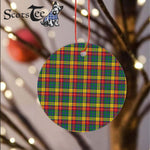 Plaid Christmas Ornaments Scottish Clan Buchanan Tartan Ornament,  ceramic ornament, personalized christmas ornaments, christmas tree ornaments, christmas door decorations, Plaid Ornament, Tartan Ceramic Ornament