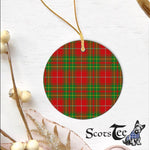 Plaid Christmas Ornaments Scottish Clan Burnett Ancient Tartan Ornament,  ceramic ornament, personalized christmas ornaments, christmas tree ornaments, christmas door decorations, Plaid Ornament, Tartan Ceramic Ornament