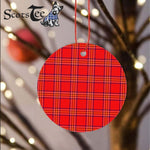 Plaid Christmas Ornaments Scottish Clan Burnett Modern Tartan Ornament,  ceramic ornament, personalized christmas ornaments, christmas tree ornaments, christmas door decorations, Plaid Ornament, Tartan Ceramic Ornament