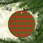 Plaid Christmas Ornaments Scottish Clan Burnett Tartan Ornament,  ceramic ornament, personalized christmas ornaments, christmas tree ornaments, christmas door decorations, Plaid Ornament, Tartan Ceramic Ornament