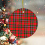 Plaid Christmas Ornaments Scottish Clan Butter Tartan Ornament,  ceramic ornament, personalized christmas ornaments, christmas tree ornaments, christmas door decorations, Plaid Ornament, Tartan Ceramic Ornament