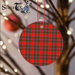 Plaid Christmas Ornaments Scottish Clan Butter Tartan Ornament,  ceramic ornament, personalized christmas ornaments, christmas tree ornaments, christmas door decorations, Plaid Ornament, Tartan Ceramic Ornament