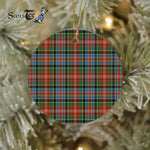 Plaid Christmas Ornaments Scottish Clan Caledonia Ancient Tartan Ornament,  ceramic ornament, personalized christmas ornaments, christmas tree ornaments, christmas door decorations, Plaid Ornament, Tartan Ceramic Ornament
