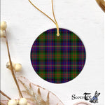 Plaid Christmas Ornaments Scottish Clan Cameron Of Erracht Modern Tartan Ceramic Ornament Plaid Ornaments - Scotstee Shop