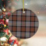 Plaid Christmas Ornaments Scottish Clan Cameron Of Erracht Weathered Tartan Ornament,  ceramic ornament, personalized christmas ornaments, christmas tree ornaments, christmas door decorations, Plaid Ornament, Tartan Ceramic Ornament