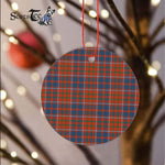 Plaid Christmas Ornaments Scottish Clan Cameron Of Lochiel Ancient Tartan Ornament,  ceramic ornament, personalized christmas ornaments, christmas tree ornaments, christmas door decorations, Plaid Ornament, Tartan Ceramic Ornament