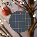 Plaid Christmas Ornaments Scottish Clan Campbell Argyll Modern Tartan Ornament,  ceramic ornament, personalized christmas ornaments, christmas tree ornaments, christmas door decorations, Plaid Ornament, Tartan Ceramic Ornament