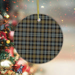 Plaid Christmas Ornaments Scottish Clan Campbell Argyll Weathered Tartan Ornament,  ceramic ornament, personalized christmas ornaments, christmas tree ornaments, christmas door decorations, Plaid Ornament, Tartan Ceramic Ornament
