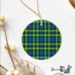 Plaid Christmas Ornaments Scottish Clan Campbell Of Breadalbane Ancient Tartan Ornament,  ceramic ornament, personalized christmas ornaments, christmas tree ornaments, christmas door decorations, Plaid Ornament, Tartan Ceramic Ornament