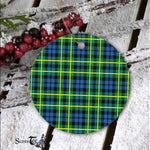 Plaid Christmas Ornaments Scottish Clan Campbell Of Breadalbane Ancient Tartan Ornament,  ceramic ornament, personalized christmas ornaments, christmas tree ornaments, christmas door decorations, Plaid Ornament, Tartan Ceramic Ornament