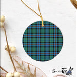 Plaid Christmas Ornaments Scottish Clan Campbell Of Cawdor Ancient Tartan Ornament,  ceramic ornament, personalized christmas ornaments, christmas tree ornaments, christmas door decorations, Plaid Ornament, Tartan Ceramic Ornament