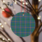 Plaid Christmas Ornaments Scottish Clan Carmichael Ancient Tartan Ornament,  ceramic ornament, personalized christmas ornaments, christmas tree ornaments, christmas door decorations, Plaid Ornament, Tartan Ceramic Ornament