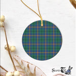 Plaid Christmas Ornaments Scottish Clan Carmichael Ancient Tartan Ornament,  ceramic ornament, personalized christmas ornaments, christmas tree ornaments, christmas door decorations, Plaid Ornament, Tartan Ceramic Ornament