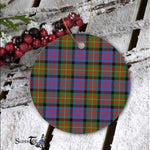 Plaid Christmas Ornaments Scottish Clan Carnegie Ancient Tartan Ornament,  ceramic ornament, personalized christmas ornaments, christmas tree ornaments, christmas door decorations, Plaid Ornament, Tartan Ceramic Ornament