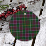 Plaid Christmas Ornaments Scottish Clan Carruthers Tartan Ornament,  ceramic ornament, personalized christmas ornaments, christmas tree ornaments, christmas door decorations, Plaid Ornament, Tartan Ceramic Ornament