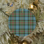 Plaid Christmas Ornaments Scottish Clan Cathcart Tartan Ceramic Ornament Plaid Ornaments - Scotstee Shop