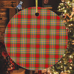 Plaid Christmas Ornaments Scottish Clan Chattan Tartan Ornament,  ceramic ornament, personalized christmas ornaments, christmas tree ornaments, christmas door decorations, Plaid Ornament, Tartan Ceramic Ornament